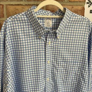 Brooks Brothers Blue and White Gingham Shirt